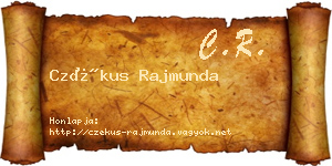Czékus Rajmunda névjegykártya